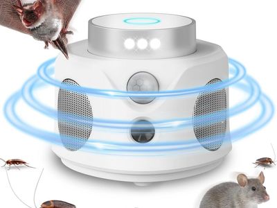 NEW Mouse Repellent Ultrasonic, 360° Mice Repellent Indoor Rat Deterrent Get Rid of Mice with LED Light