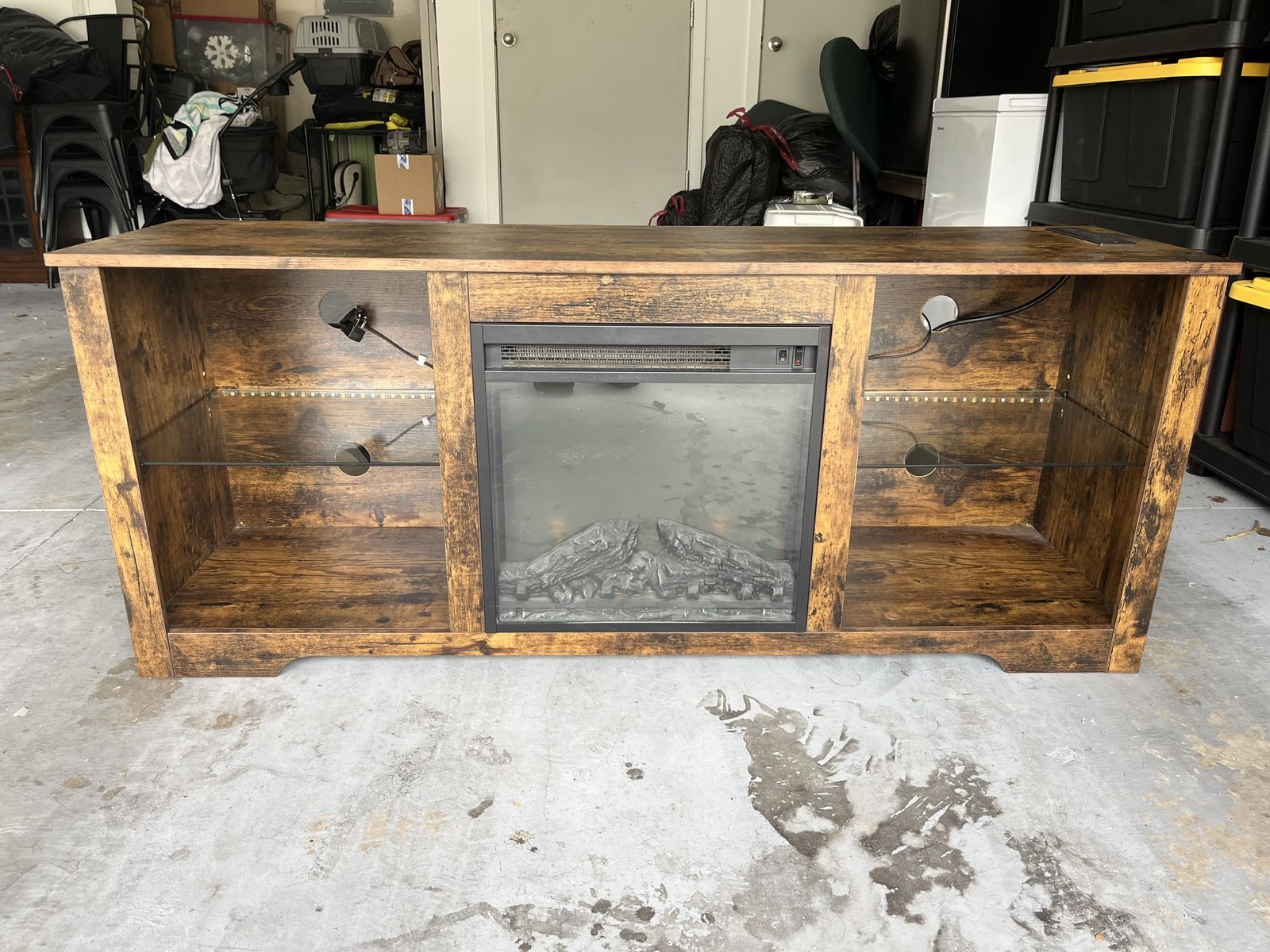 Rustic Modern Wood Entertainment Center