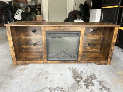 Rustic Modern Wood Entertainment Center
