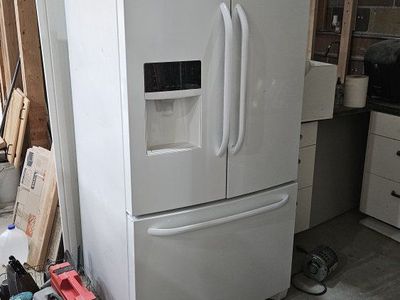 Frigidaire French Door Refrigerator in White with Bottom Freezer