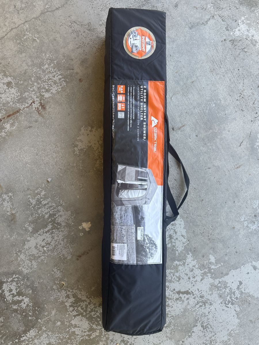 Brand New Ozark Trail 2-Room Instant Shower/Utility Shelter - 84"x42"x84" Portable Changing Tent