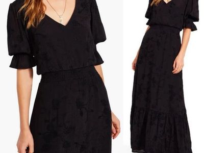 BB Dakota X Steve Madden Black Embroidered Maxi