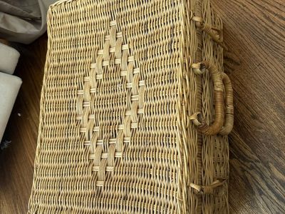 Adorable rattan vintage basket