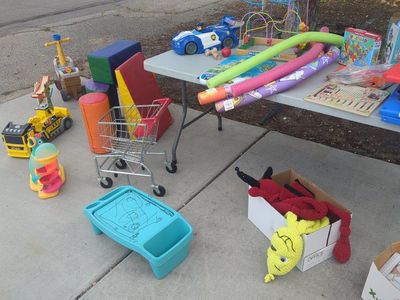 Kids Toys Galore - Construction Trucks, Shopping Cart, Police Car, Foam Blocks & More!