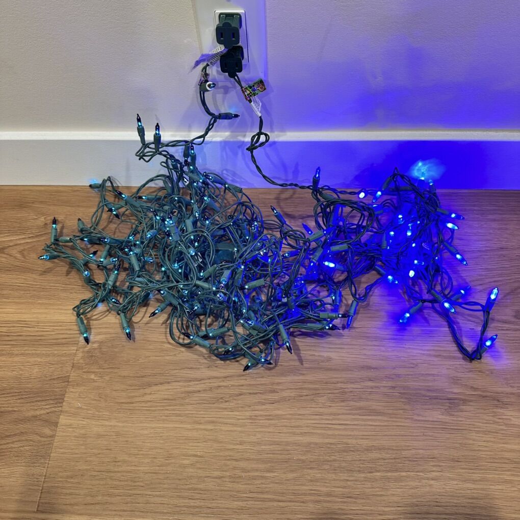 Mini Blue Christmas Lights