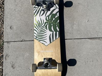 Retrospec Skateboard - Tropical Leaf Design - Great for Cruising & Tricks