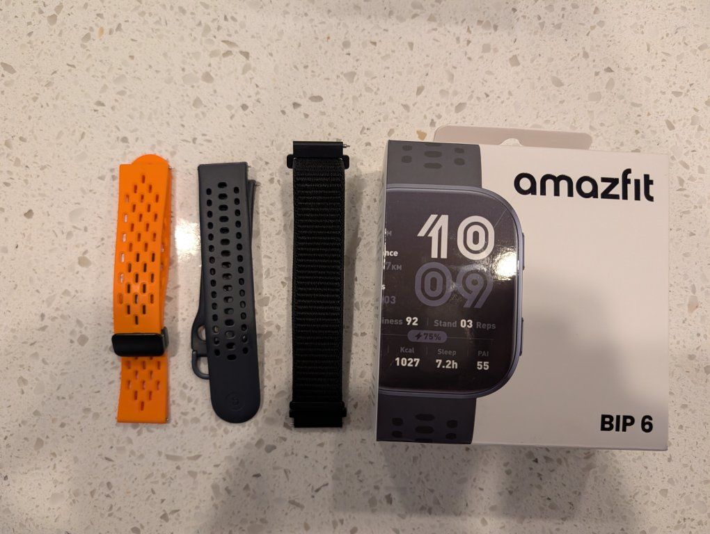 Amazfit BIP 6 Smart Watch Fitness Tracker with 3 Bands and Charger