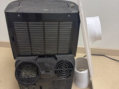 GE Black Portable Air Conditioner/Heater with Window Vent Kit