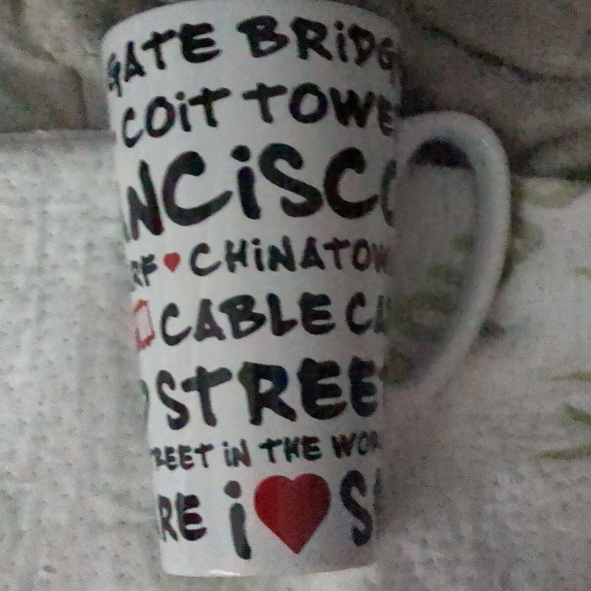 vintage I love SF coffee cup