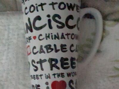 vintage I love SF coffee cup