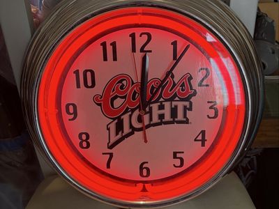 Coors light neon clock
