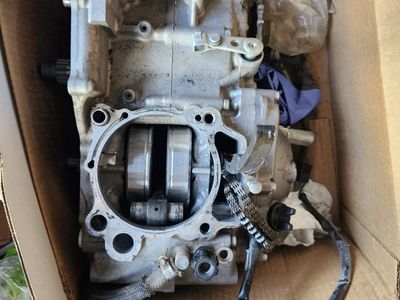 Motorcycle Engine Parts - Disassembled Casing & Components