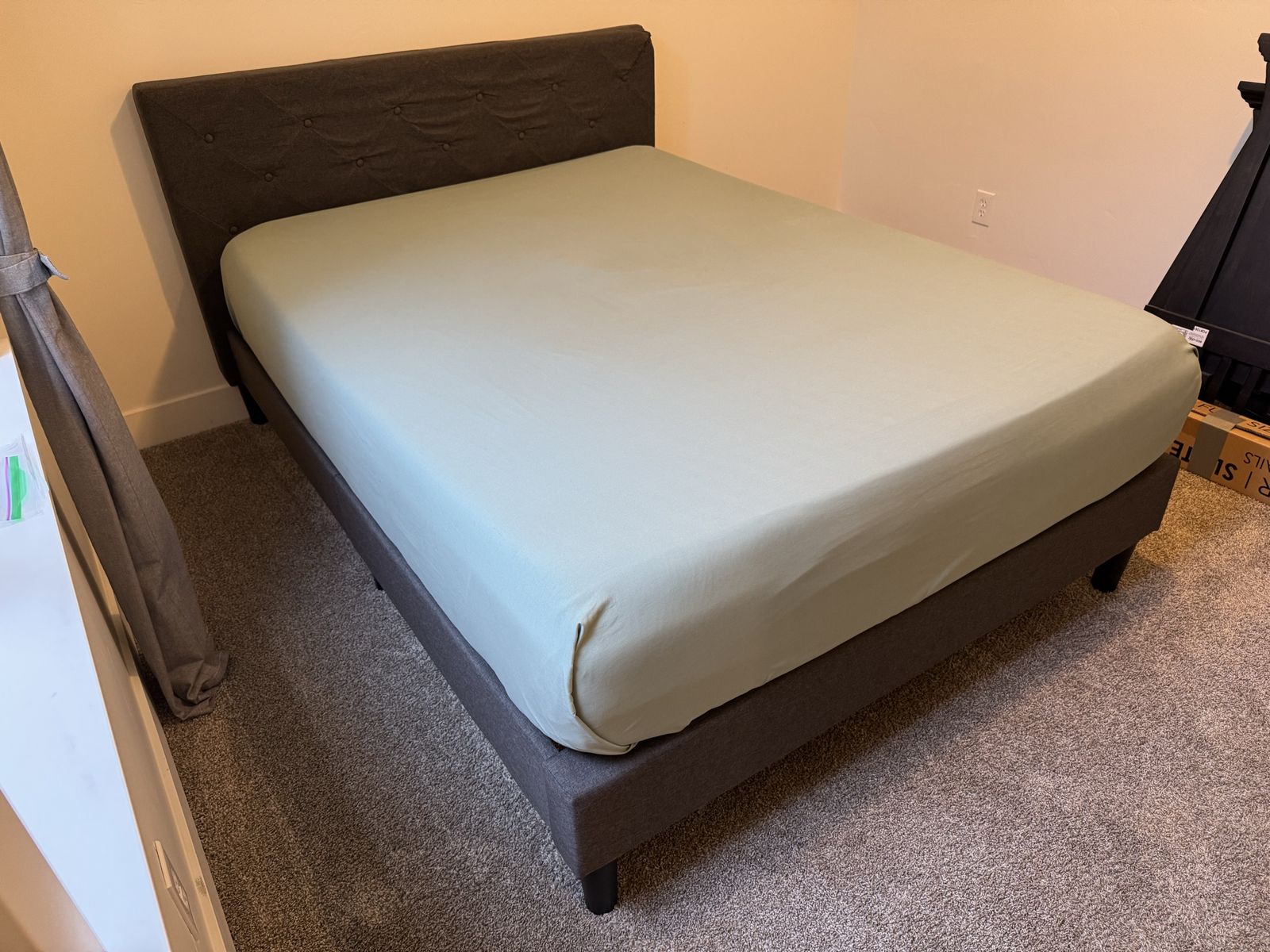 Queen mattress, bed frame, and everything else