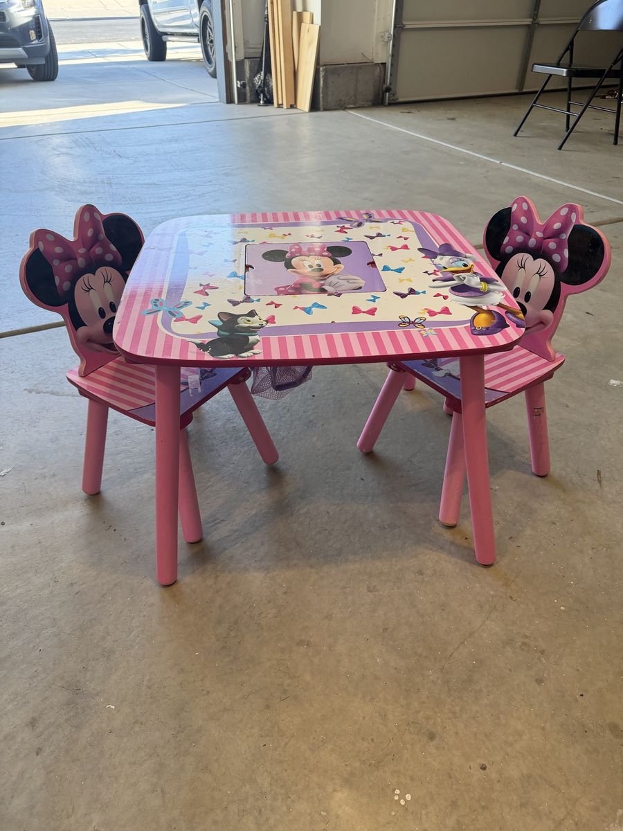Disney Minnie Mouse Kids Table and Chairs