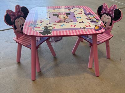 Disney Minnie Mouse Kids Table and Chairs