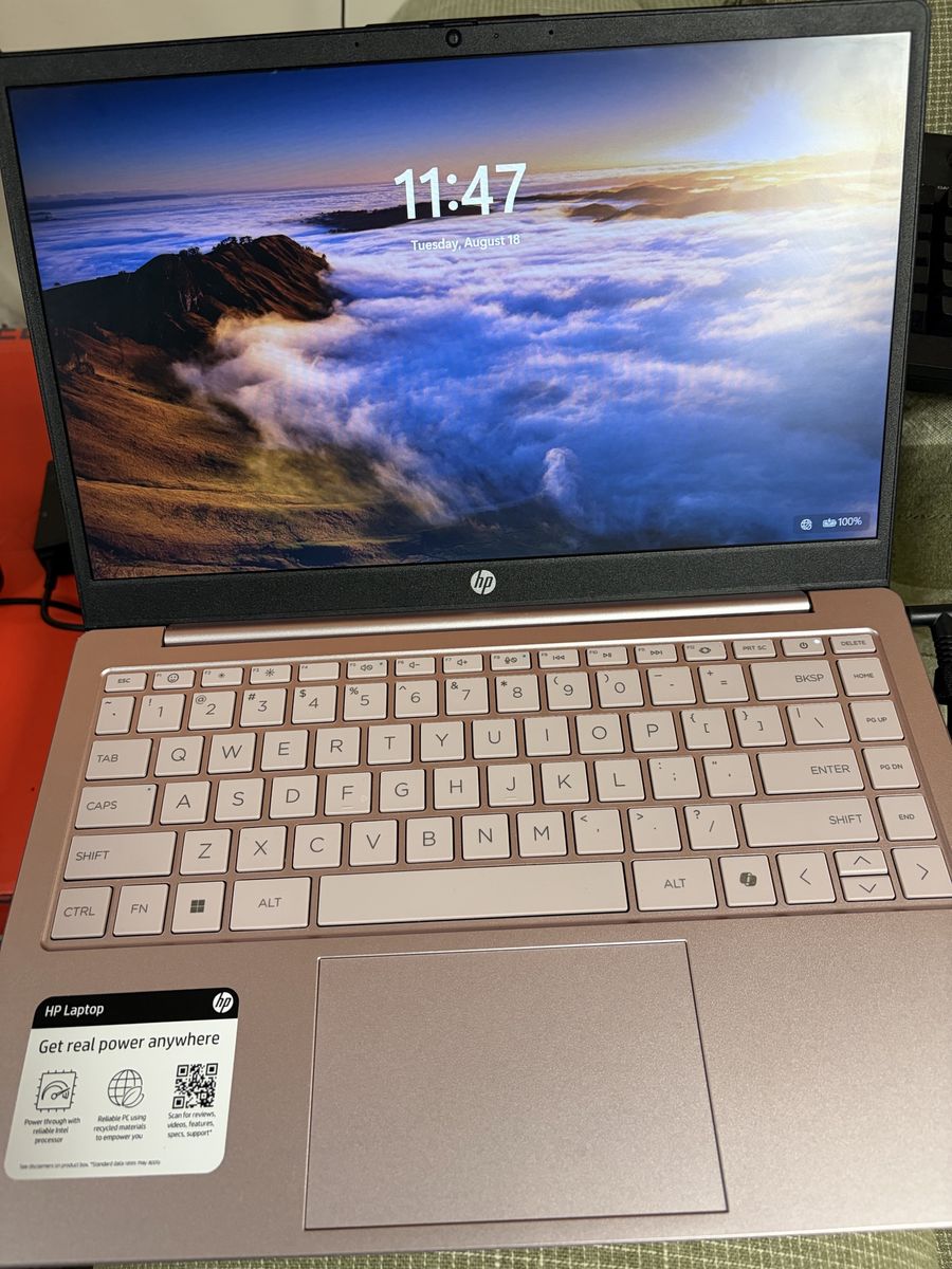 HP Laptop Rose Gold Intel Processor