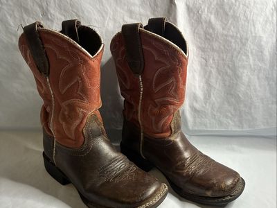 Roper Monterey Western Cowboy Boots Little Kids Size 11 – Leather Brown/Tan