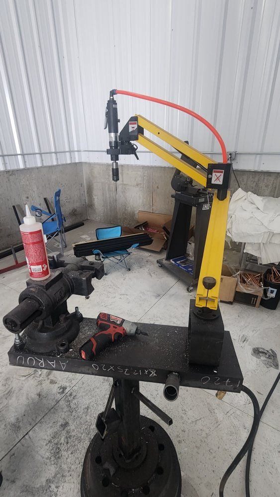 Industrial Tapping Machine with Articulated Arm & Stand - Used, Good Working Condition