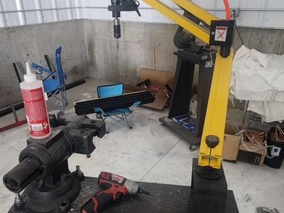 Industrial Tapping Machine with Articulated Arm & Stand - Used, Good Working Condition
