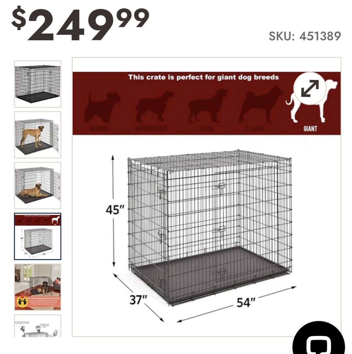 XXL Wire Dog Kennel