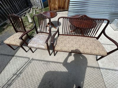 Antique chairs and bench