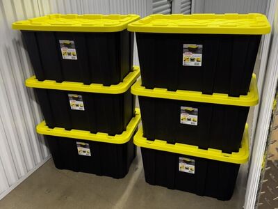 6 Pk Sterilite 50659Y06 Industrial Tote, 27 gal