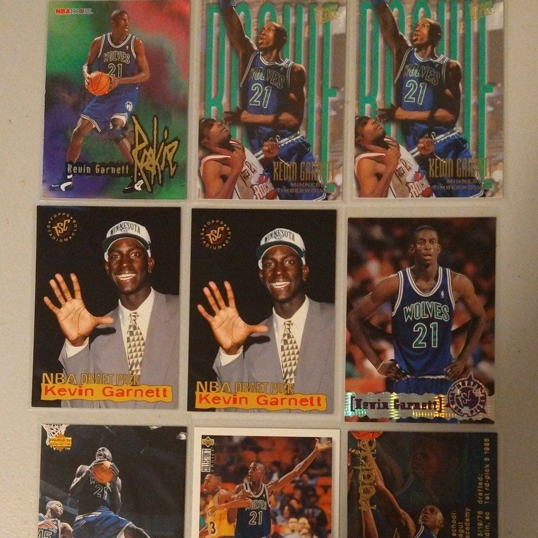 Assorted Kevin Garnett Rookie Cards UD Fleer Hoops