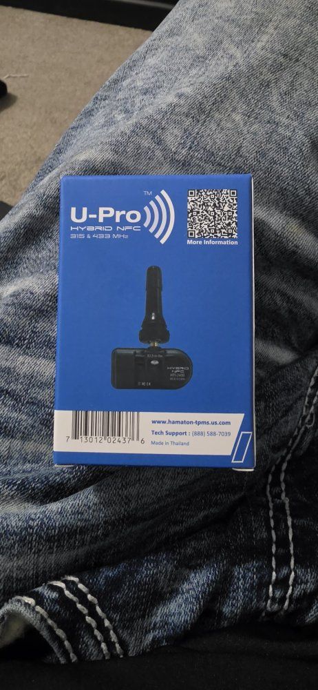 Hamaton U-Pro Hybrid NFC 315 & 433 MHz Snap-In Valve Universal TPMS Sensor