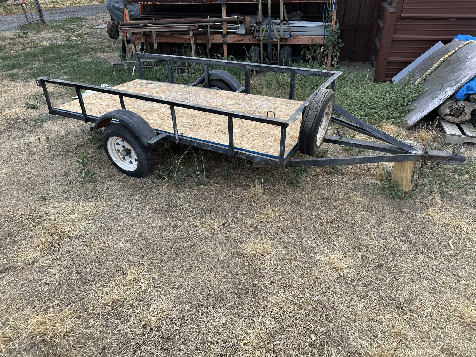Used Utility Trailer - Flatbed, Single Axle with Spare Tire