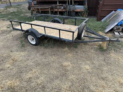 Used Utility Trailer - Flatbed, Single Axle with Spare Tire