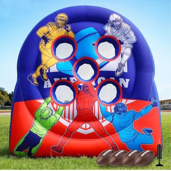 7Ft Inflatable Football Target Toss Game Set
