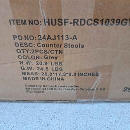 2 Pc Set Gray/Black Barstools