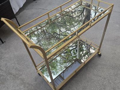 Gold Mirror Bar Cart