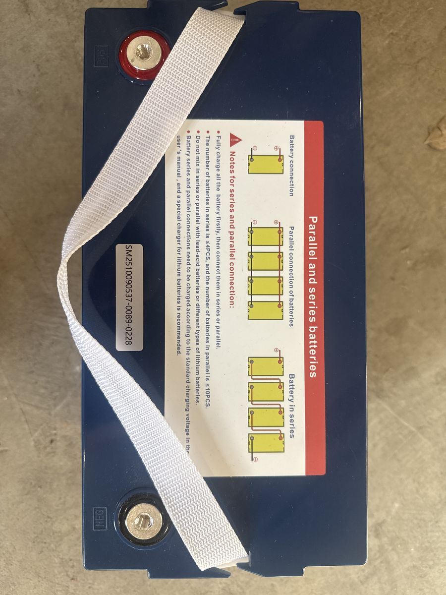 100Ah Lithium Battery, Unused, 12V LiFePO4 for RV, Solar, Marine