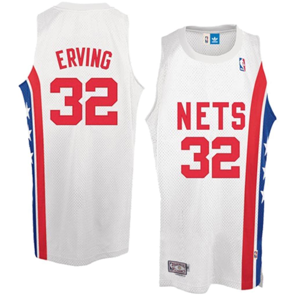 Julius Erving #32 |  L* & XL* | New York Nets  | White Jersey  | Dr J. | MOJ073