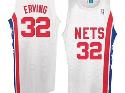 Julius Erving #32 | L* & XL* | New York Nets | White Jersey | Dr J. | MOJ073