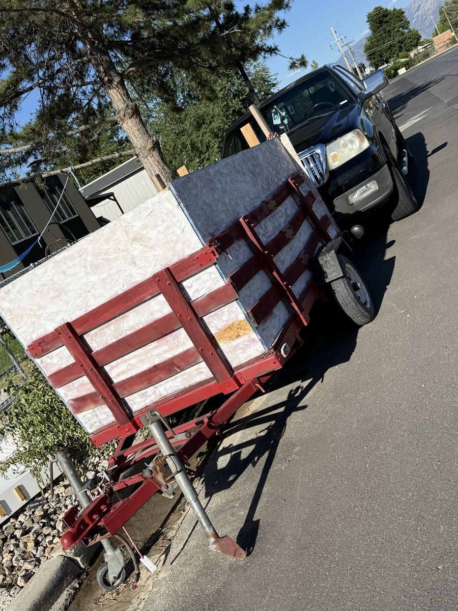 Utility Trailer - Red Wood Paneled