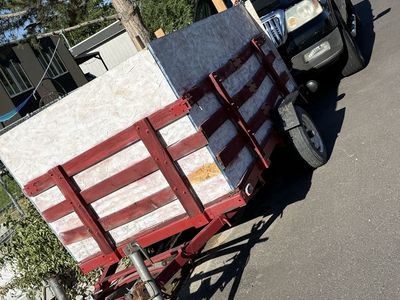 Utility Trailer - Red Wood Paneled