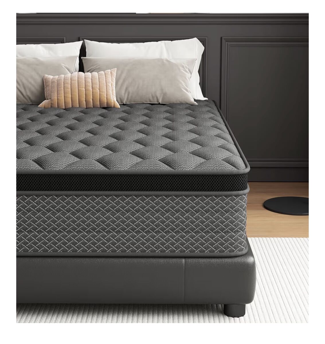 Queen Mattress, 14 Inch Hybrid Mattress in a Box, Memory Foam and Pocket Springs, Medium Plush Feel