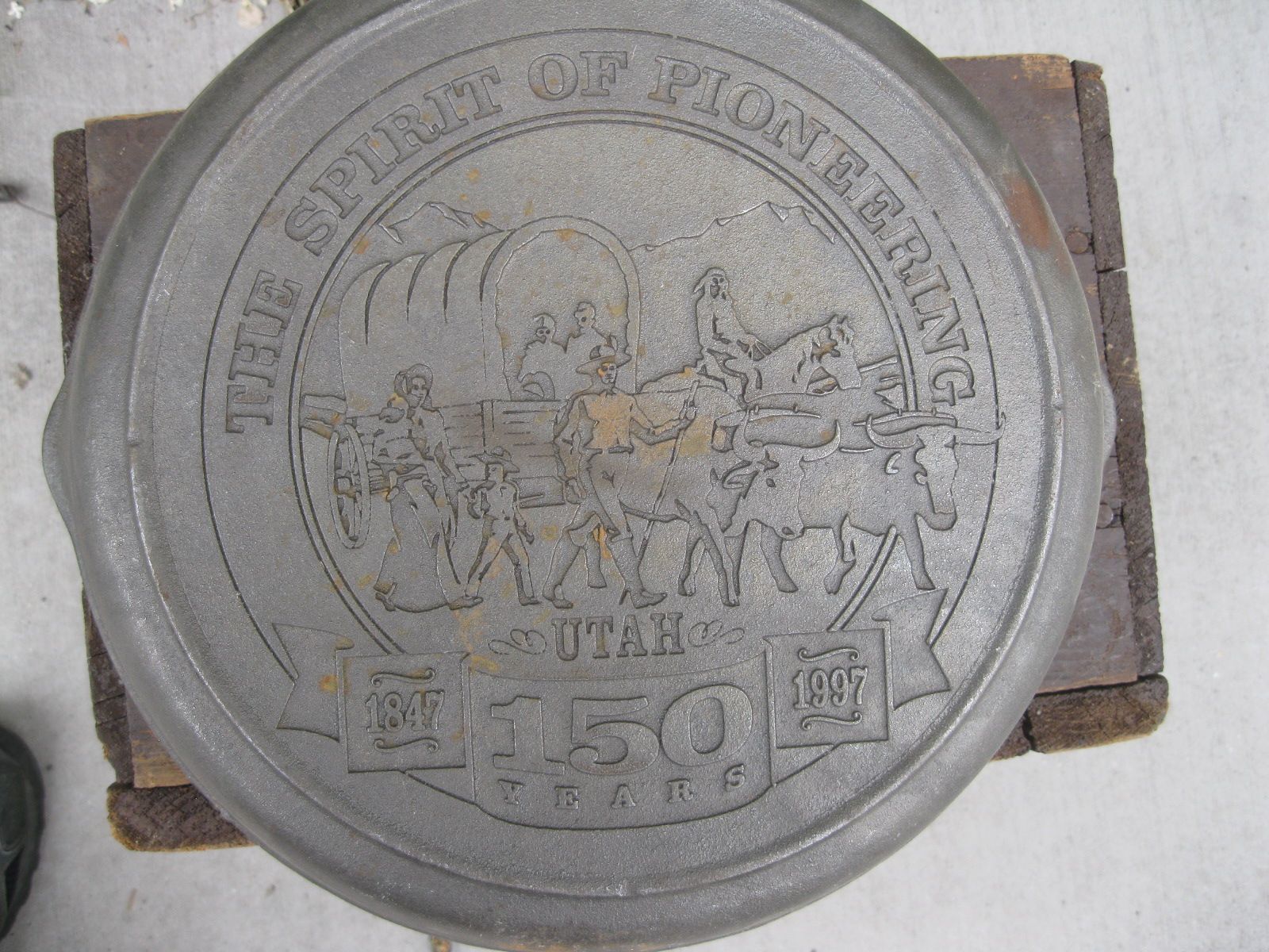 150 Year Utah Spirit Of Pioneering Cast Iron Pan