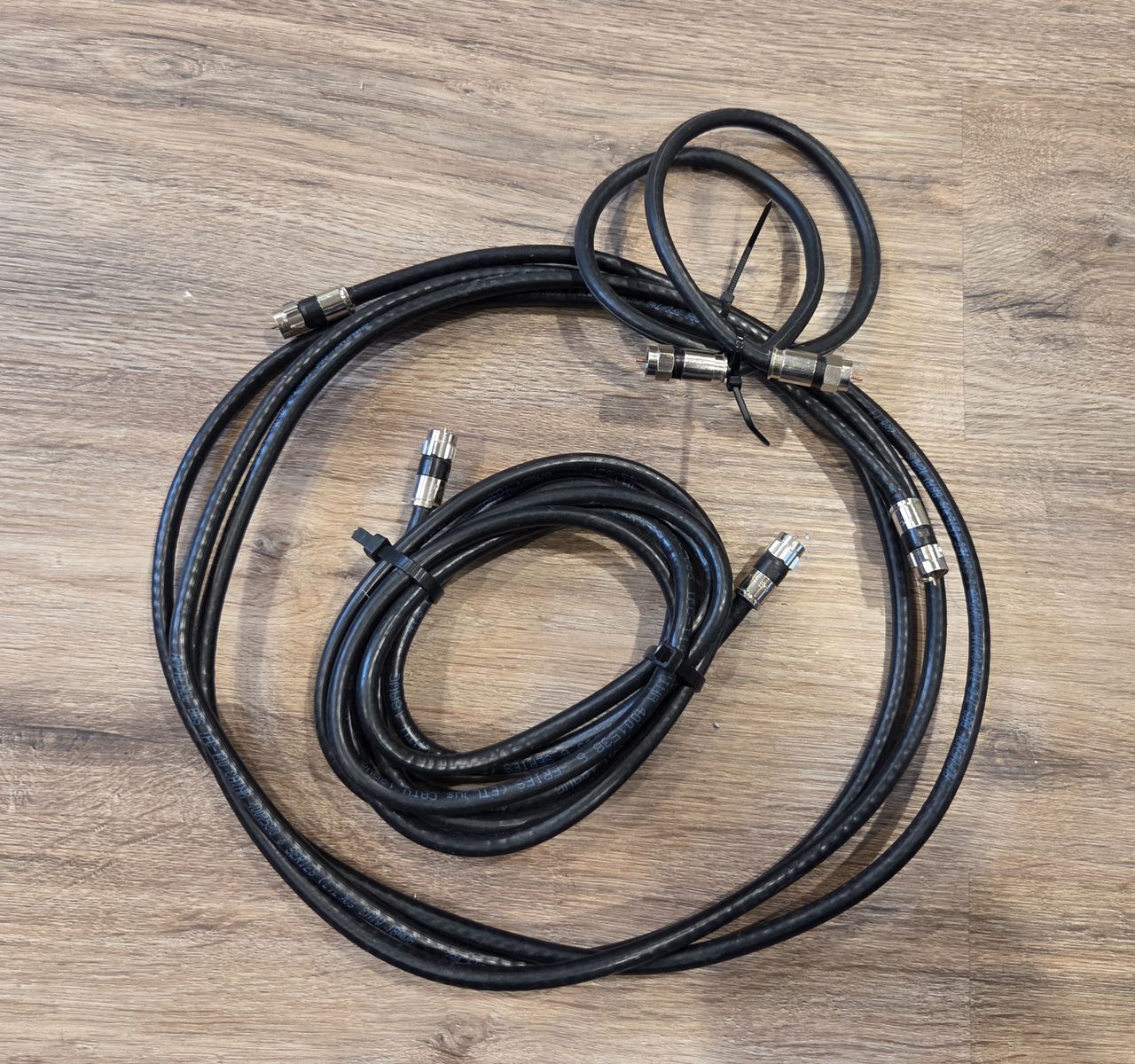 3-Pack RG6 Coaxial Cables (Various Lengths) - Like New