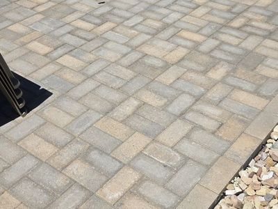 Pavers -- 780 Oldcastle Holland Pavers for $350 -- Tan/Charcoal