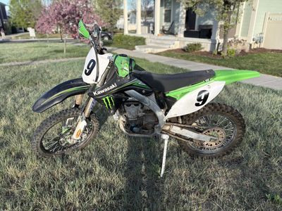 Kawasaki KX450F Dirt Bike - Green/Black, Used