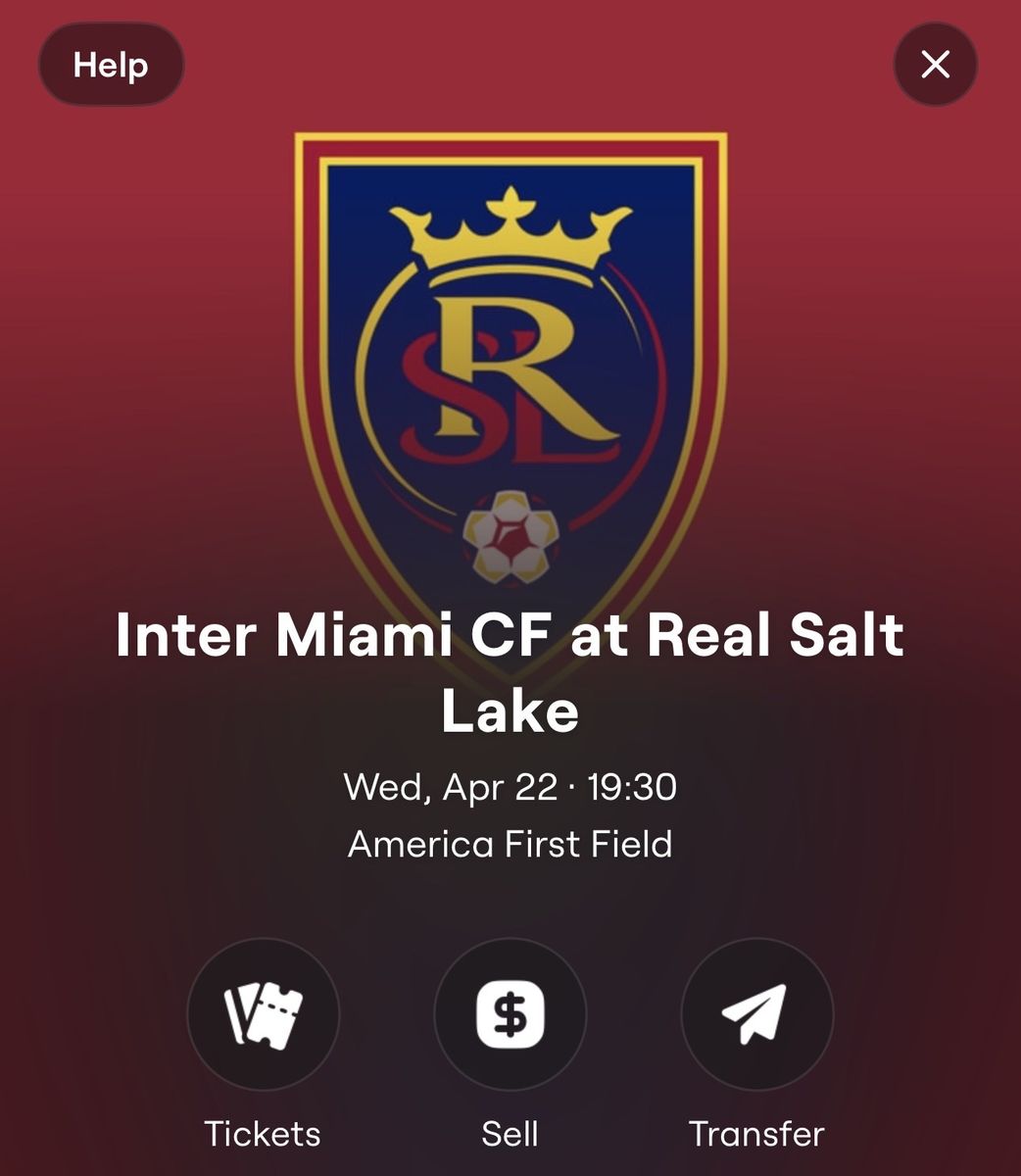 Inter Miami vs. RSL on 4/22 - 2 Tickets