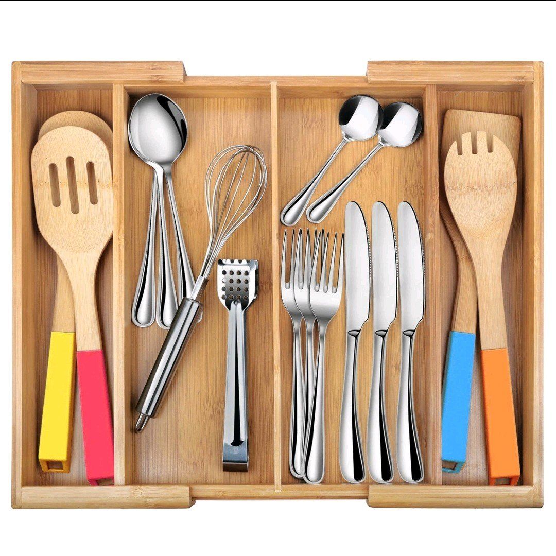 Bamboo Expandable Drawer Organizer