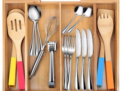 Bamboo Expandable Drawer Organizer