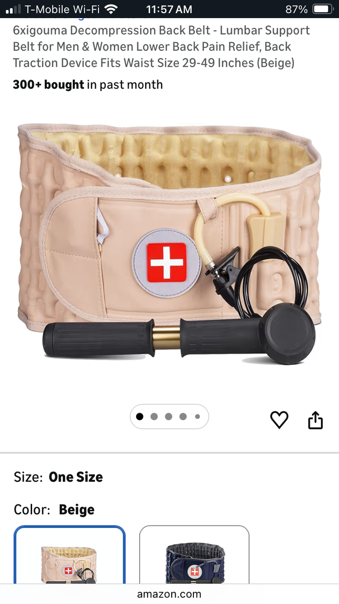 Decompression back belt