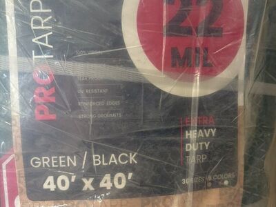 New 40' X 40' 22 MIL Tarp Extra Heavy Duty
