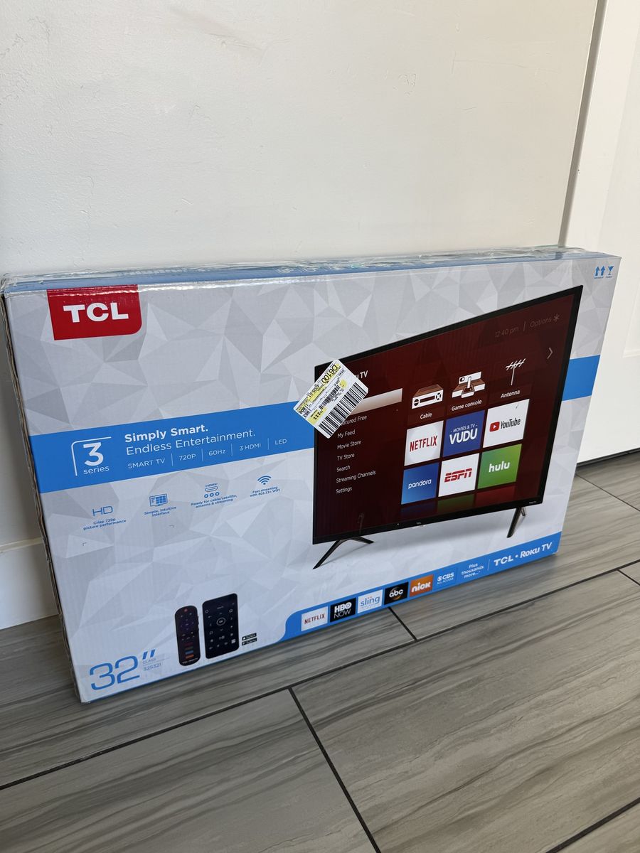New TCL 32 inch 3-Series Smart Roku LED TV 32S321