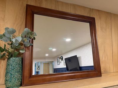 Large Solid Wood Framed Mirror – 35.5” x 40.5”